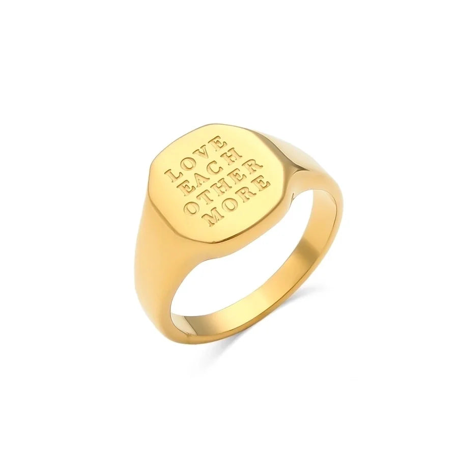Statement Ring in Edelstahl - 18k vergoldet | Shop Nory
