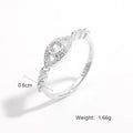Weißgoldbeschichtete 925 Sterling Silber Zirkon-Augenringe 925 Sterling Silber Ringe | Shop Nory