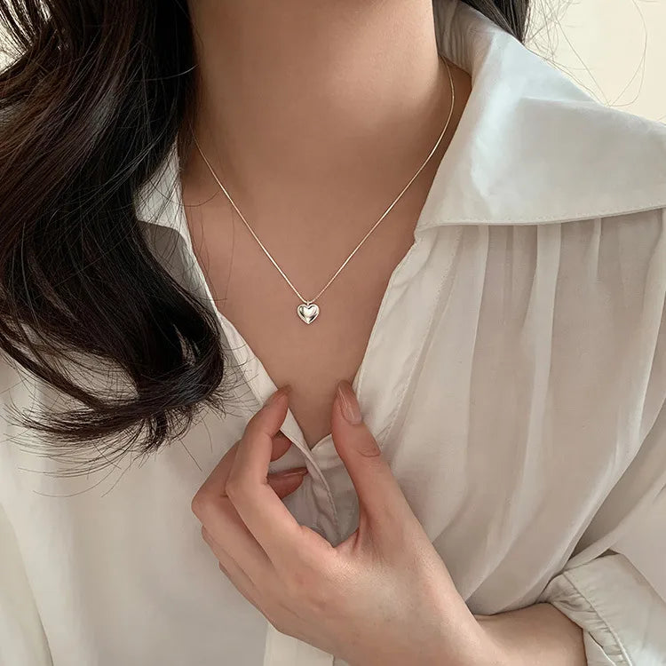 925 Sterling Silber Kreuzkette Herzform Anhänger Halskette | Shop Nory