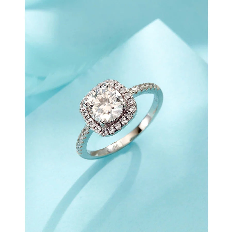 925 Sterlingsilber Moissanite Geometrische Ringe 925 Sterlingsilber Ringe GRA Zertifikat | Shop Nory