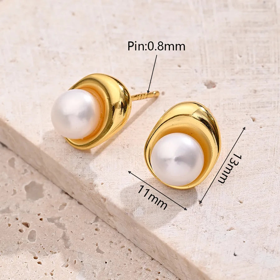 1 Paar/Verpackung 18K vergoldet 925 Sterling Silber Perle Labradorit Pentagram Herzform Ball Ohrringe Ohrstecker | Shop Nory