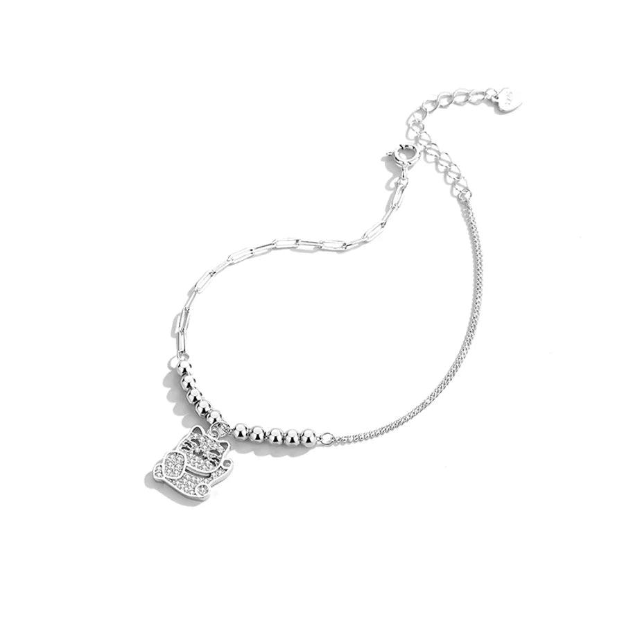 925 Sterling Silver Paperclip Chain Kabelkette Armbänder Elegant | Shop Nory