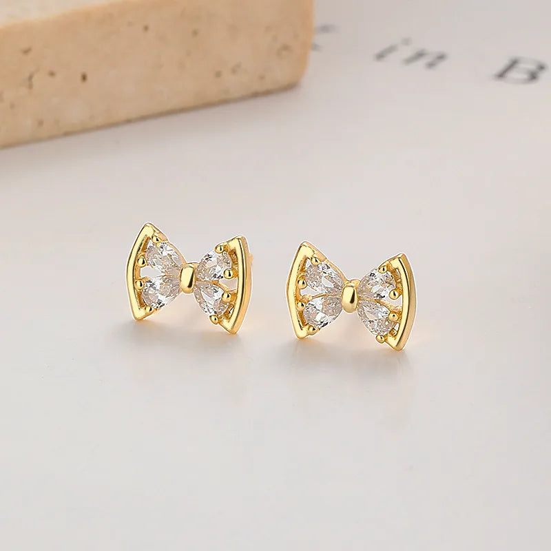 1 Paar 925 Sterling Silber Zirkon 925 Sterling Silber Ohrringe Schleifen Knoten Hoop Ohrringe | Shop Nory