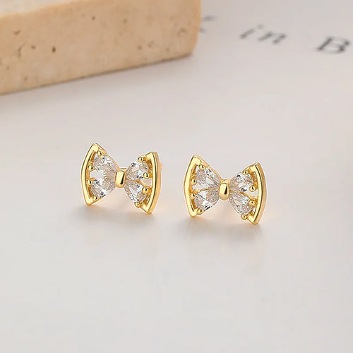 1 Paar 925 Sterling Silber Zirkon 925 Sterling Silber Ohrringe Schleifen Knoten Hoop Ohrringe | Shop Nory