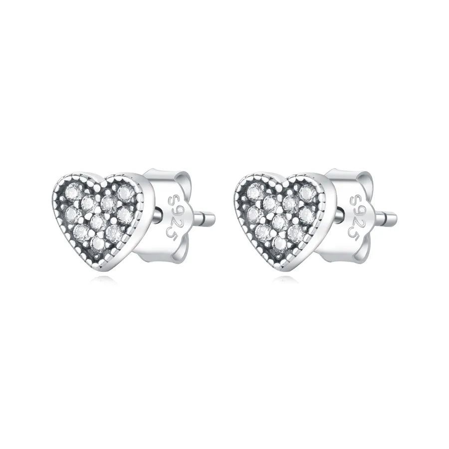 1 Paar 925 Sterlingsilber 925 Sterlingsilber Ohrringe Unendlichkeit Mond Herzform Tropf Ohrringe Ohrstecker | Shop Nory