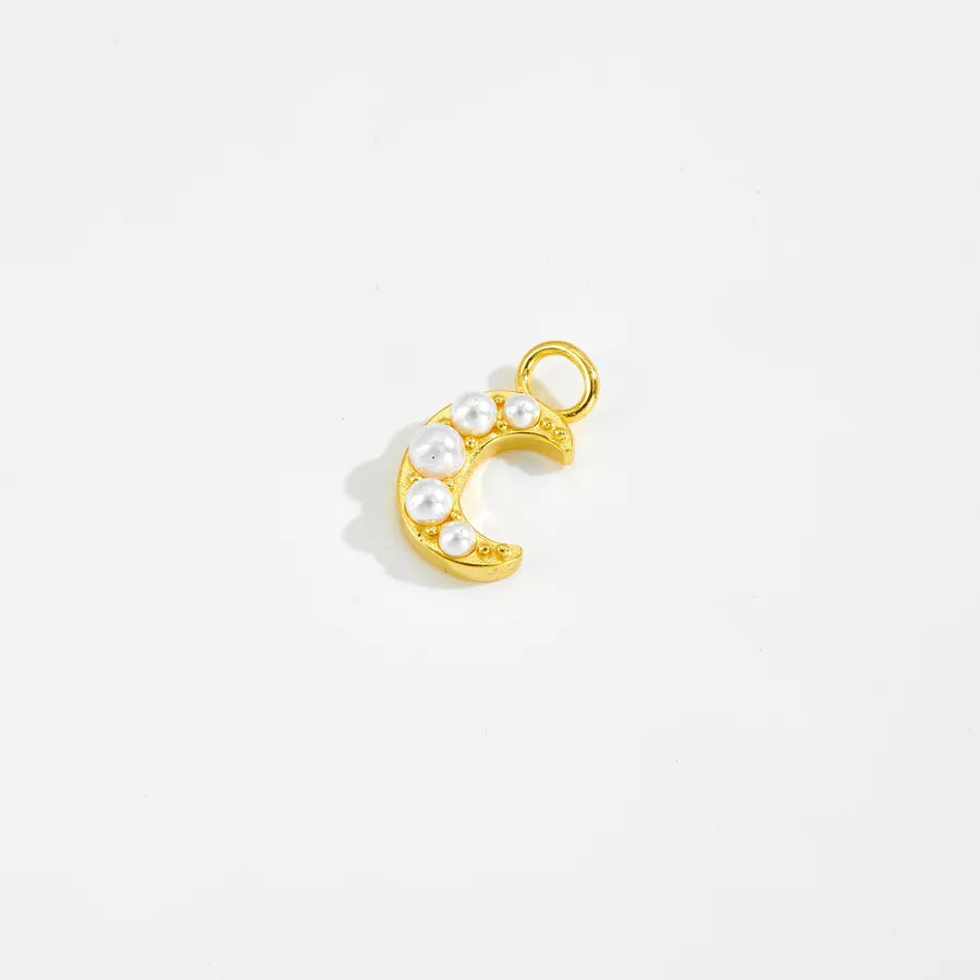 1 Stück 12,5 mm 925 Sterling Silber Zirkon Mond Schlange Polierte Anhänger Schmuck Zubehör | Shop Nory