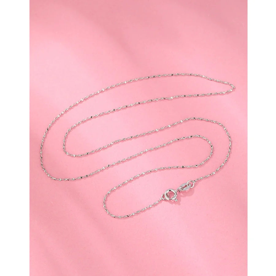 925 Sterling Silver Kabelkette Boxkette Einfarbige Halskette | Shop Nory