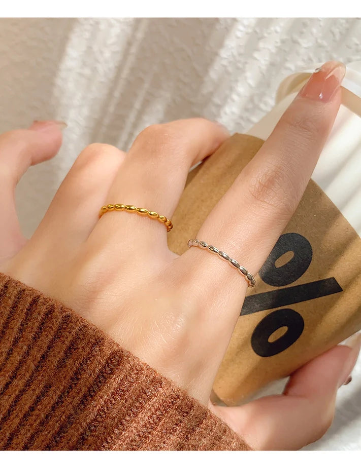 18K vergoldet Weißgold plattiert 925 Sterling Silber geometrisch verstellbarer Ring 925 Sterling Silber Ringe | Shop Nory