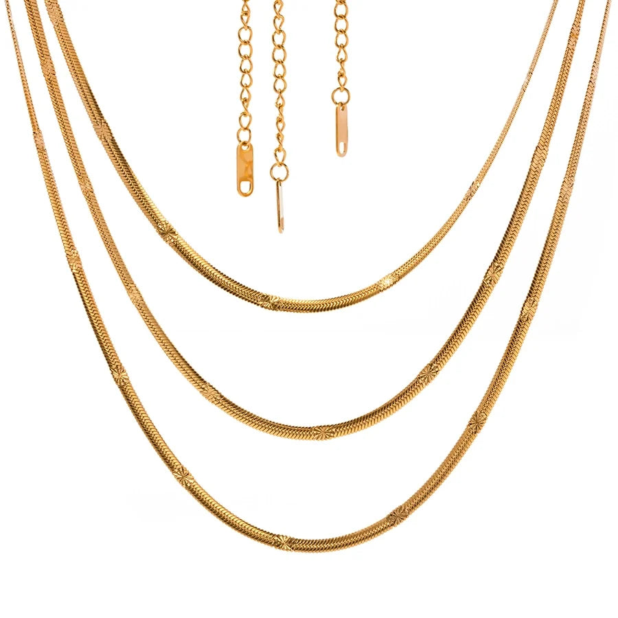Halskette "Tina" in Edelstahl -18k vergoldet | Shop Nory