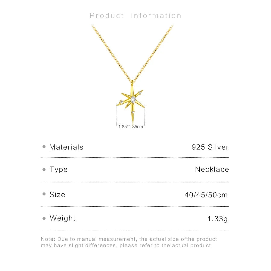 925 Sterling Silver Zircon Kabelkette Geometrische Anhänger Halskette | Shop Nory