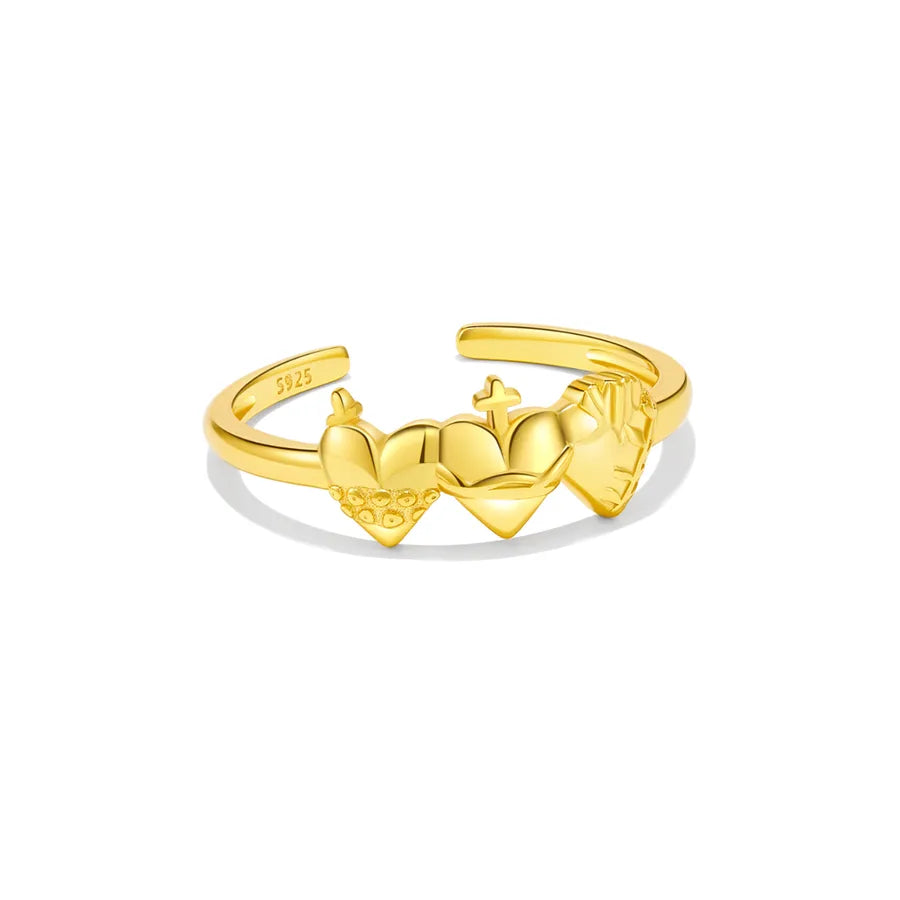 925 Liebendes Herz in Sterlingsilber Halskette Ring Ohrringe Anzug Frauen Koreanischer Stil Mode Persönlichkeit Trend Vielseitig Fortgeschrittenes Designgefühl | Shop Nory