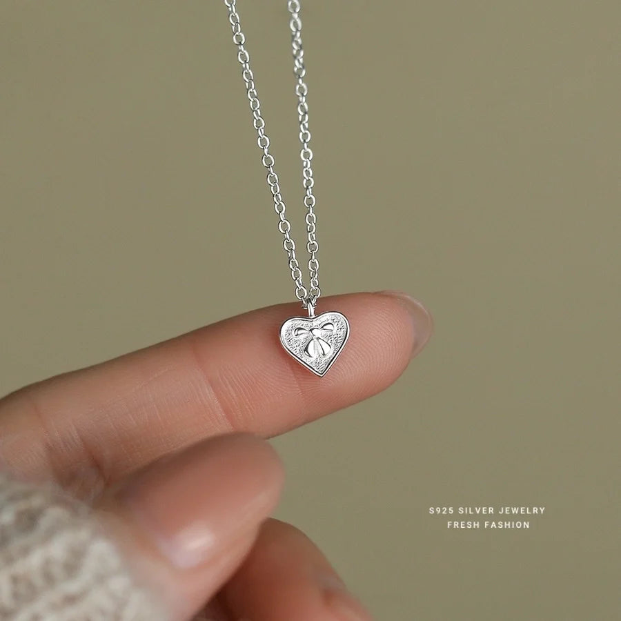 925 Sterling Silver Kabelkette Beschichtung Herzform Anhänger Halskette | Shop Nory
