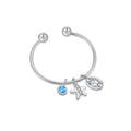 18K vergoldete weiße vergoldete 925 Sterling Silber Zirkon runde Buchstabenringe 925 Sterling Silber Ringe | Shop Nory