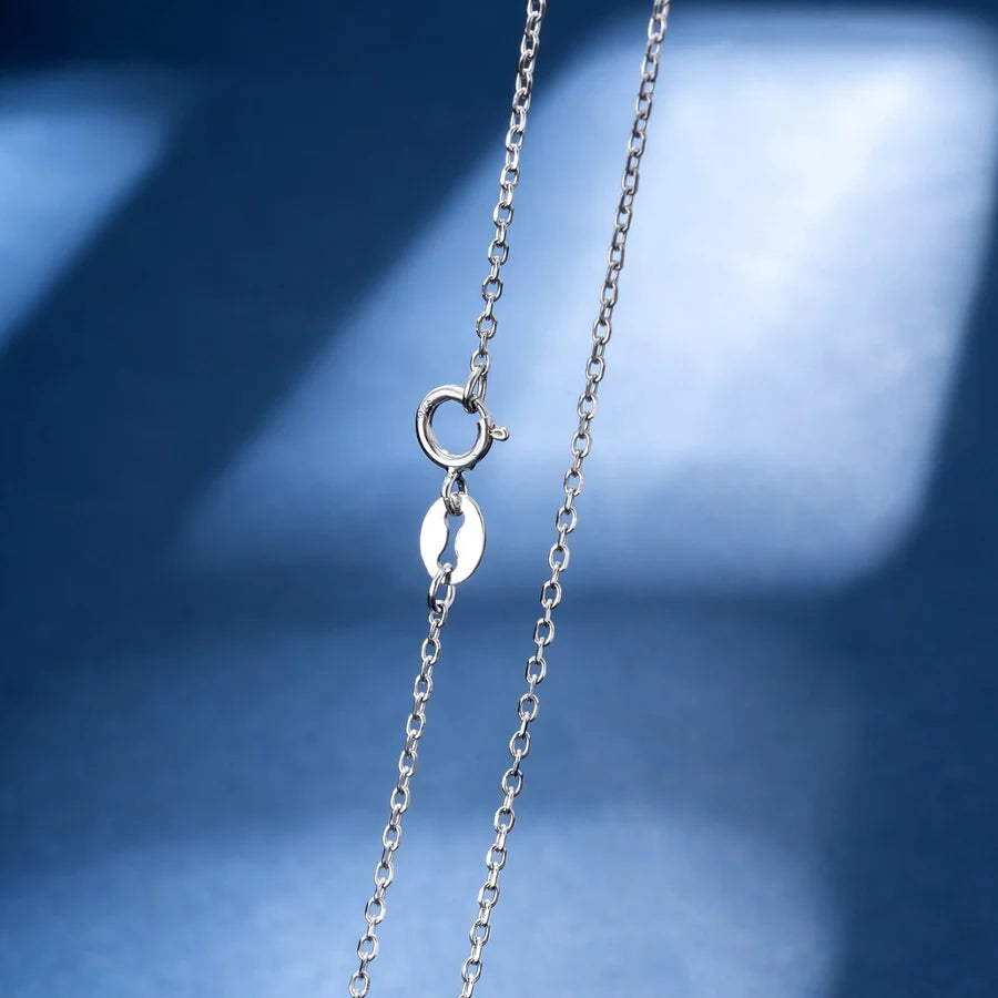 925 Sterling Silber Melonensamen Kette Kabelkette Schmelzkette Beschichtung Geometrische Halskette | Shop Nory
