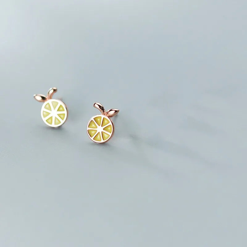 1 Paar 925 Sterling Silber Zitronen Ohrstecker | Shop Nory