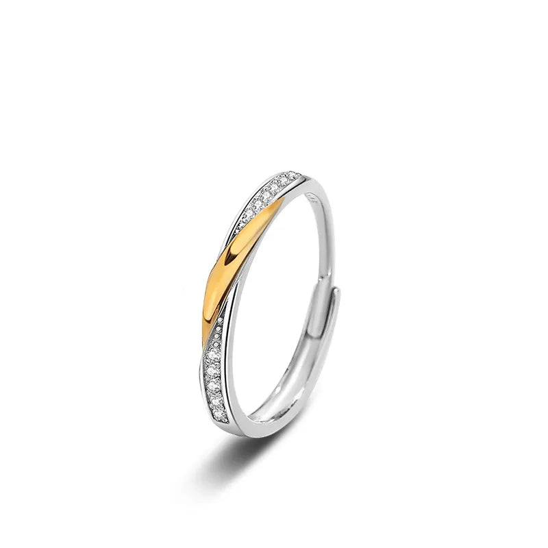 925 Sterling Silber Zirkon Runde Offene Ringe | Shop Nory