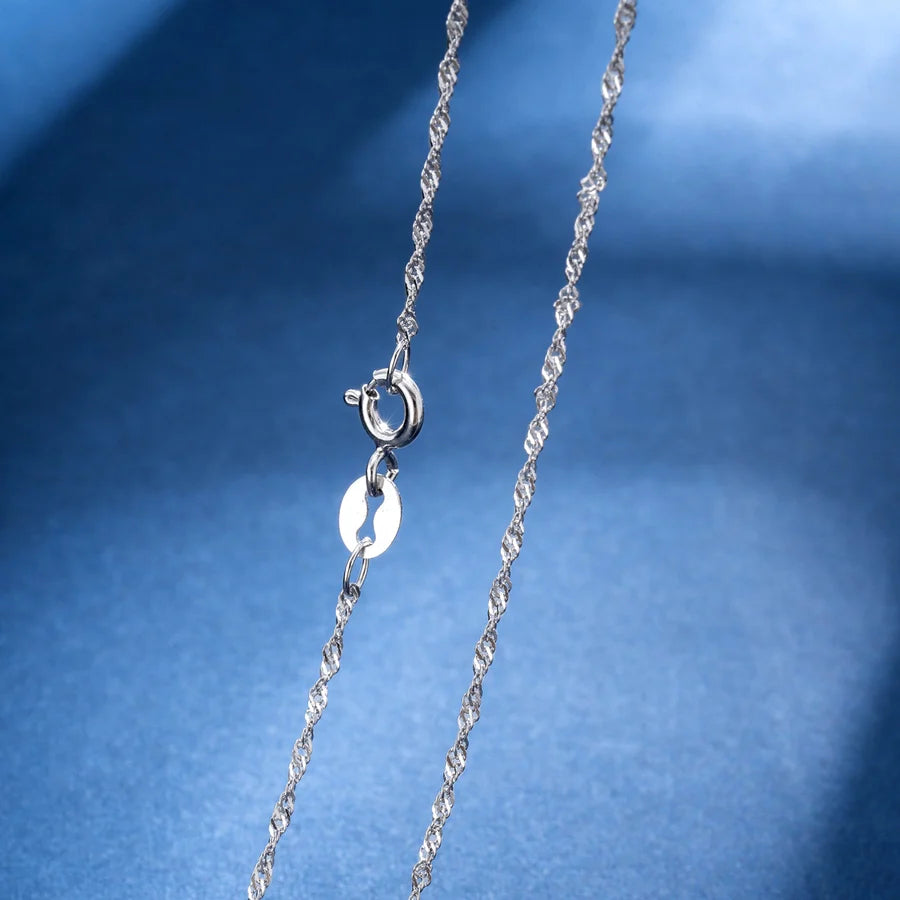 925 Sterling Silber Melonensamen Kette Kabelkette Schmelzkette Beschichtung Geometrische Halskette | Shop Nory