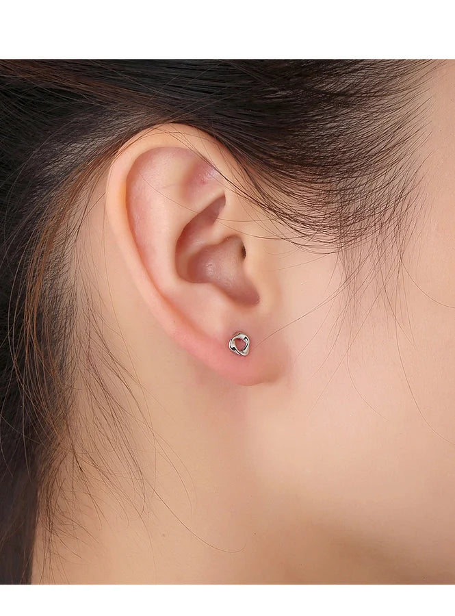 1 Paar 925 Sterling Silber 925 Sterling Silber Ohrringe Geometric Solid Color Ohrstecker | Shop Nory
