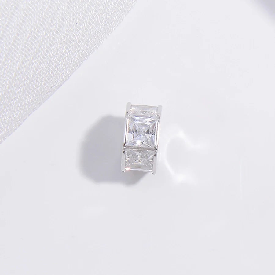 S925 Sterlingsilber T Quadrat Diamant Hohlperle Separate/lose Perlen Handgemacht DIY Große Öffnung so gut wie Regenfass Perlen Perlenzubehör Sz73 | Shop Nory