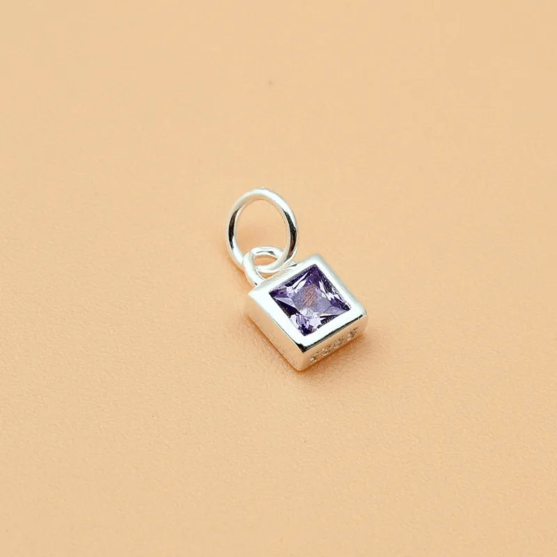 1 Stück 4*6mm Loch 2~2,9mm 925 Sterling Silber Zirkon Geometrisch Polierter Anhänger Schmuck Zubehör | Shop Nory