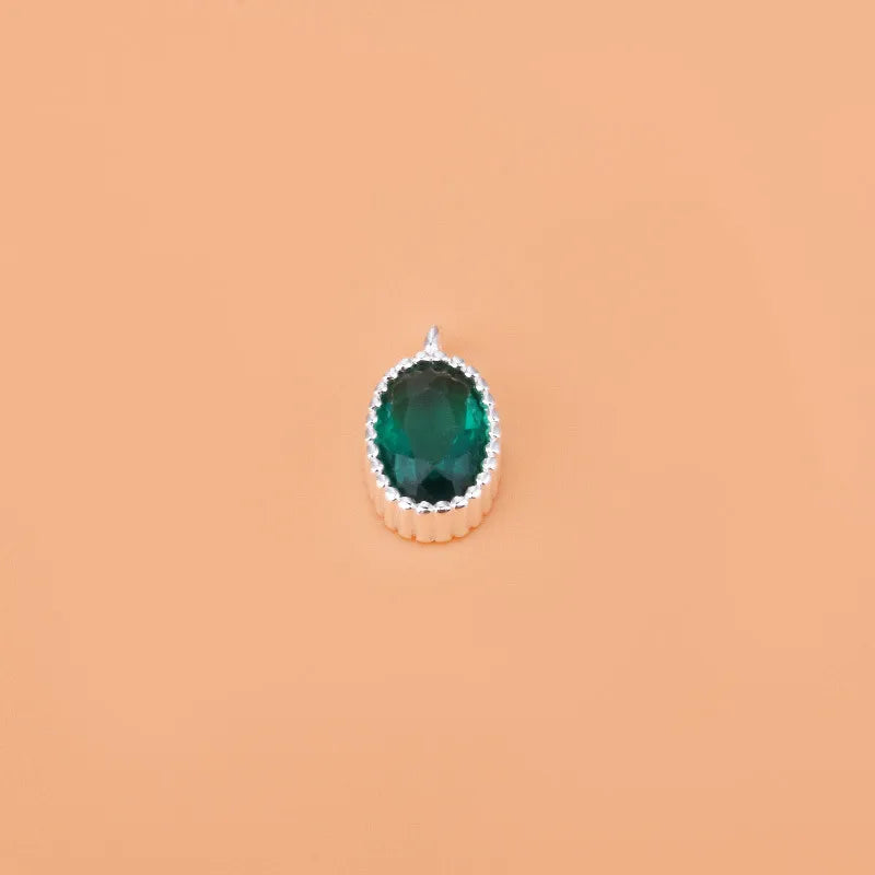 1 Stück 8.8*5.2mm Loch Unter 1mm 925 Sterling Silber Zirkon Geometrisch Polierte Anhänger Schmuck Zubehör | Shop Nory