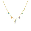 925 Sterling Silber Zirkon Kabelkette Wassertröpfchen Anhänger Necklace | Shop Nory