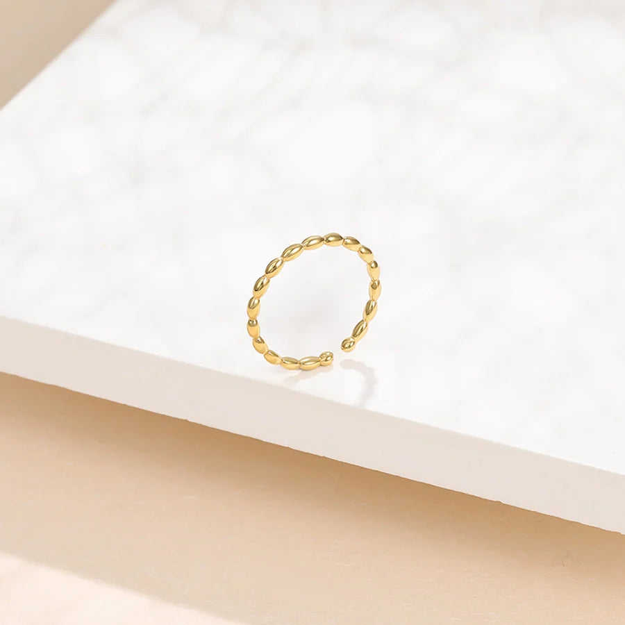 18K vergoldet Weißgold plattiert 925 Sterling Silber geometrisch verstellbarer Ring 925 Sterling Silber Ringe | Shop Nory