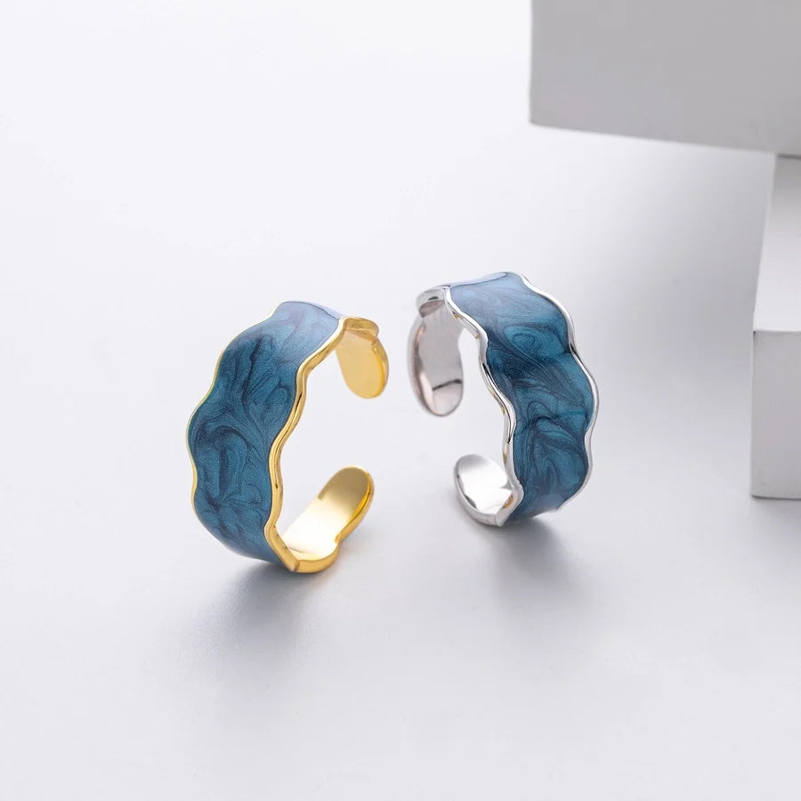 18K vergoldet Weißgold plattiert Rhodium plattiert 925 Sterling Silber geometrische Ringe 925 Sterling Silber Ringe | Shop Nory