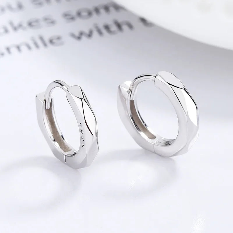 1 Paar 925 Sterling Silber 925 Sterling Silber Ohrringe Geometrische Hoop Ohrringe | Shop Nory