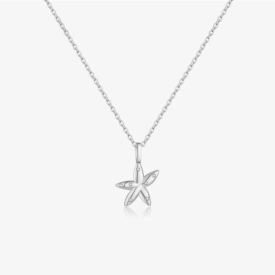 925 Sterling Silver Zircon Kabelkette Blumenvorhängeschmuck | Shop Nory