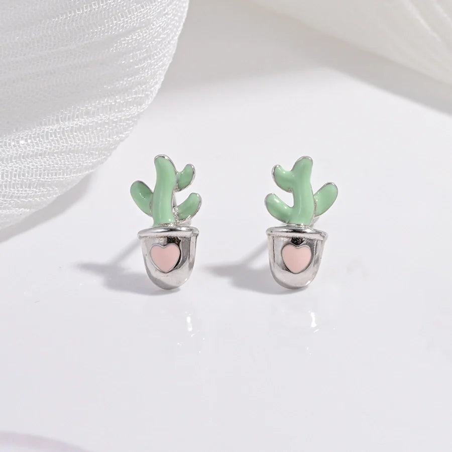 1 Paar 22K goldplattiert rhodiumbeschichtet 925 Sterling Silber Zirkon 925 Sterling Silber Ohrringe Weihnachtsbaum Weihnachtsmütze Obst Ohrstecker | Shop Nory
