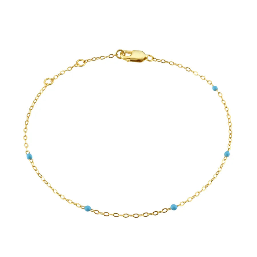 925 Sterling Silver Kabelkettchen Armbänder Einfacher Stil | Shop Nory