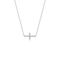 925 Sterling Silber Zirkon Kabelkette Einlage Geometrisches Kreuz Anhänger Halskette | Shop Nory