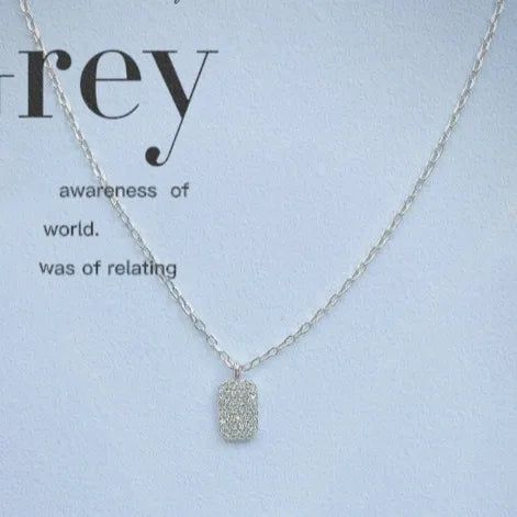 925 Sterling Silber Zirkon Kabelkette Geometrische Anhänger Halskette | Shop Nory