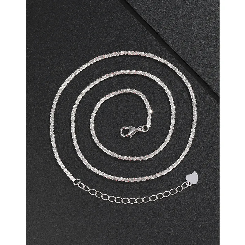 925 Sterling Silber Beschichtung Einfarbige Halskette | Shop Nory