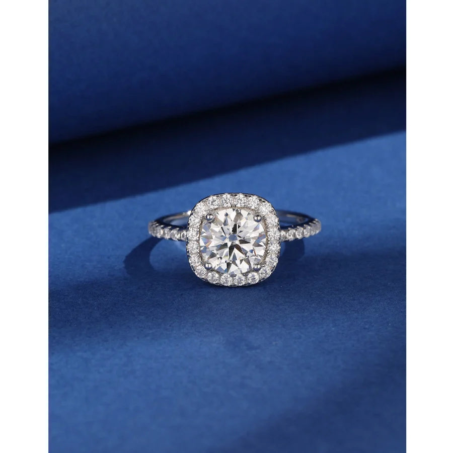 925 Sterlingsilber Moissanite Geometrische Ringe 925 Sterlingsilber Ringe GRA Zertifikat | Shop Nory