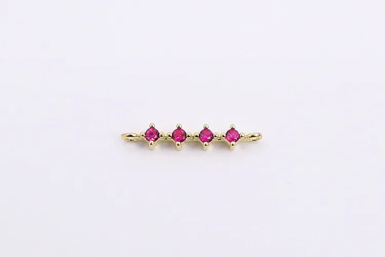 1 Stück 20*3mm 925 Sterling Silber Zirkon Geometrisch Polierte Anhänger Schmuck Zubehör | Shop Nory