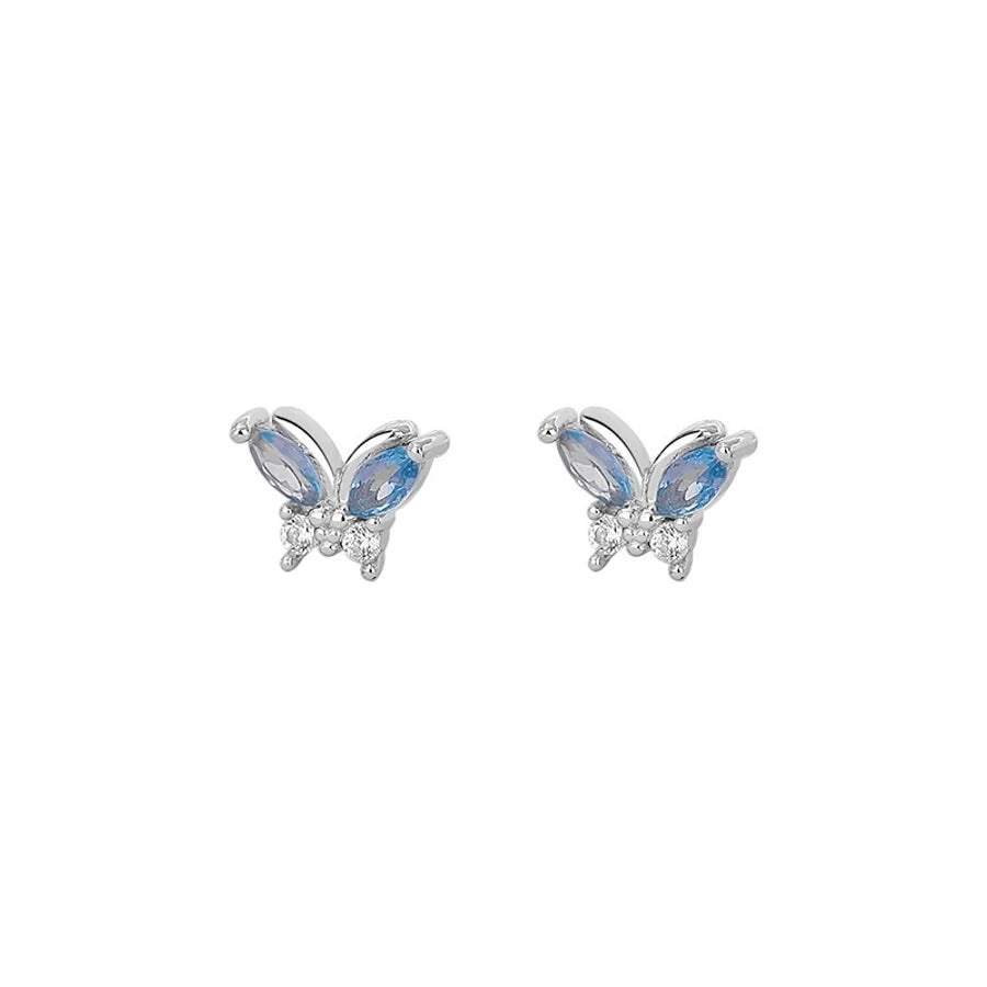 1 Paar 925 Sterlingsilber Zirkon 925 Sterlingsilber Ohrringe Schmetterling Ohrringe | Shop Nory