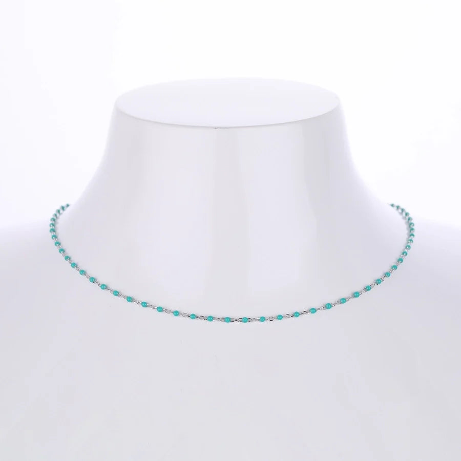 925 Sterling Silber Rack Plated Plated Langlebige Plated Kabelkette Geometrische Halskette | Shop Nory