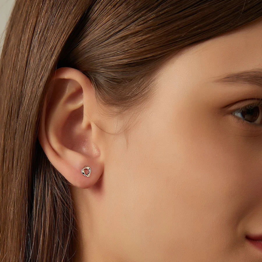 1 Paar 925 Sterling Silber 925 Sterling Silber Ohrringe Geometric Solid Color Ohrstecker | Shop Nory