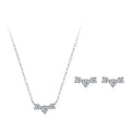 S925 Sterlingsilber Mini Candy Serie Ohrringe Halskette Frauen Raffiniert und Einfach Twin Style Schmuck Set | Shop Nory