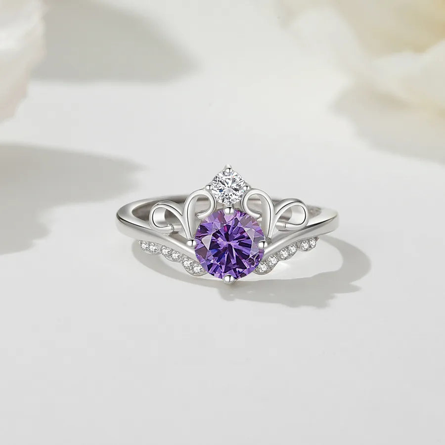 925 Sterlingsilber Zirkon Krone Verstellbarer Ring 925 Sterlingsilber Ringe | Shop Nory