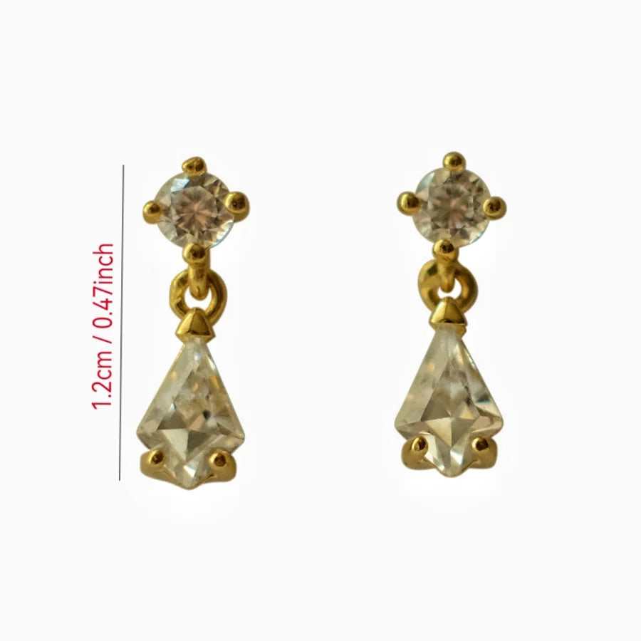 1 Paar 14K vergoldete 925 Sterling Silber Zirkon 925 Sterling Silber Ohrringe Wassertropfen Tropf Ohrringe | Shop Nory