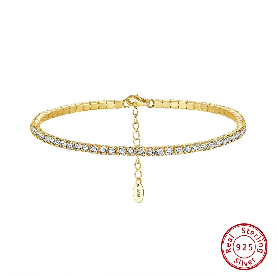 925 Sterling Silver Tennisarmband IG Stil Französischer Stil Klassischer Stil | Shop Nory