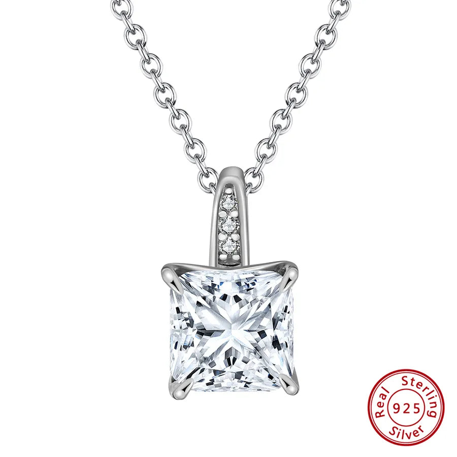 925 Sterling Silber Beschichtete Kabelkette Quadratische Halskette | Shop Nory