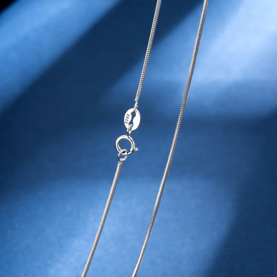 925 Sterling Silber Melonensamen Kette Kabelkette Schmelzkette Beschichtung Geometrische Halskette | Shop Nory