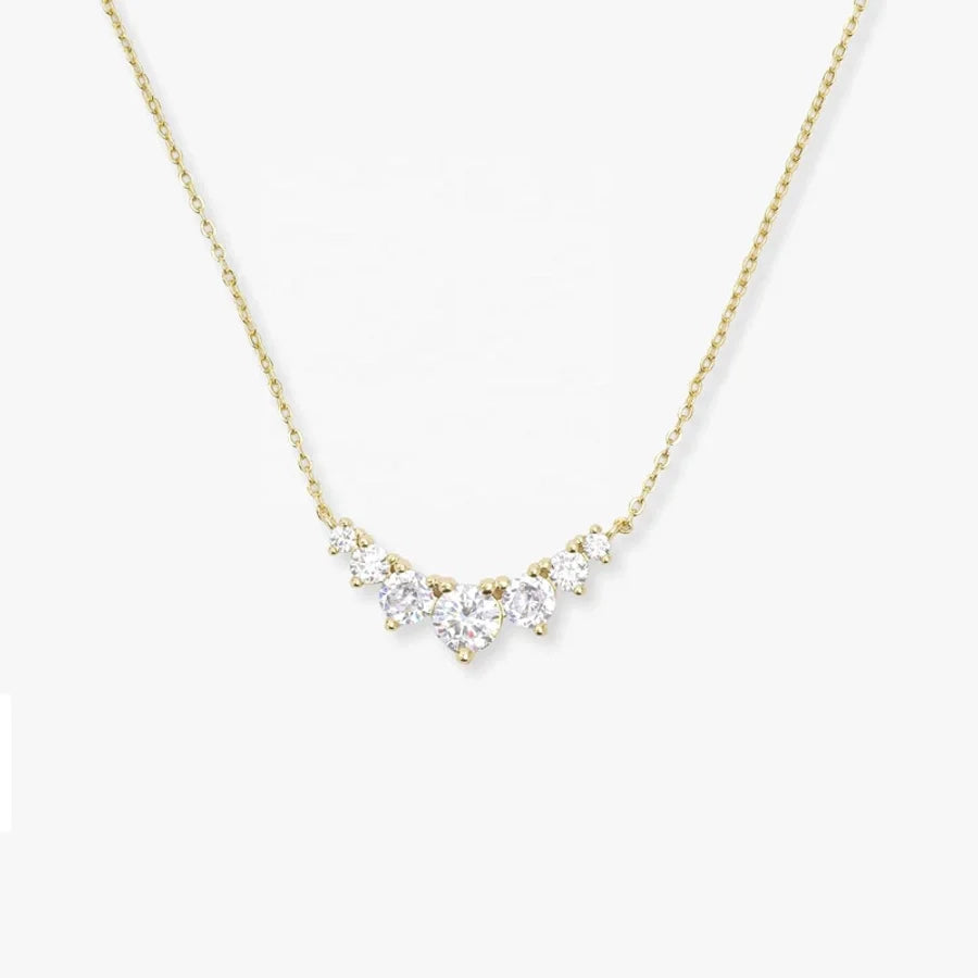 925 Sterling Silber Zirkon Kabelkette Geometrische Halskette | Shop Nory