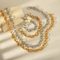 Set "Tiffany" Halskette mit Armband in Edelstahl - 18k vergoldet | Shop Nory