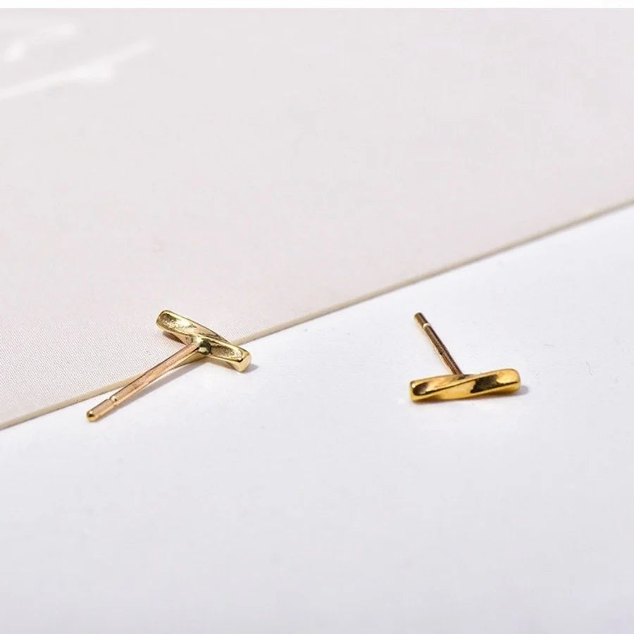 1 Paar 18K vergoldete 925 Sterling Silber 925 Sterling Silber Ohrringe geometrische Ohrstecker | Shop Nory