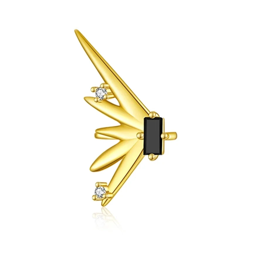 1 Stück 18K vergoldet Weißgold vergoldet 925 Sterling Silber Zirkon 925 Sterling Silber Ohrringe Einfarbige Ohrmanschetten | Shop Nory